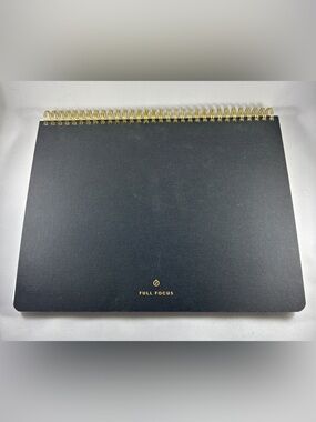 Michael Hyatt Full Focus Planner Spiral Notebook — Black Linen with Gold Coil